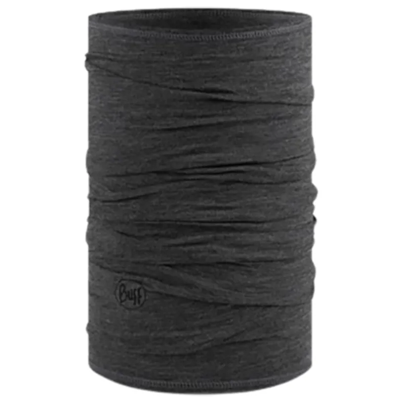 Buff Merino Lightweight Neckwear Solid Grey Adult